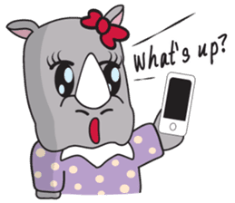 I'm A Rhyno Girl English Version sticker #1077128