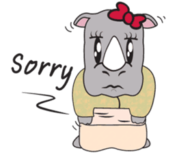 I'm A Rhyno Girl English Version sticker #1077129