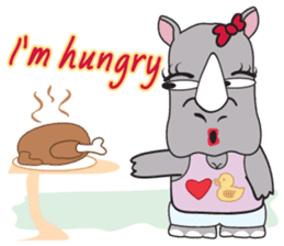 I'm A Rhyno Girl English Version sticker #1077130