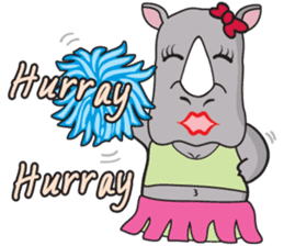 I'm A Rhyno Girl English Version sticker #1077132