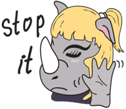 I'm A Rhyno Girl English Version sticker #1077135