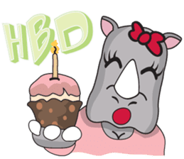 I'm A Rhyno Girl English Version sticker #1077138