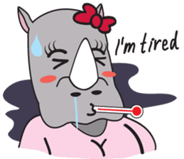 I'm A Rhyno Girl English Version sticker #1077141