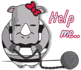 I'm A Rhyno Girl English Version sticker #1077145