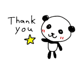 Greeting Panda -English sticker #1077866