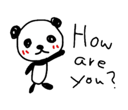 Greeting Panda -English sticker #1077867