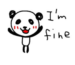 Greeting Panda -English sticker #1077868