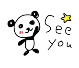 Greeting Panda -English sticker #1077871