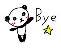 Greeting Panda -English sticker #1077872