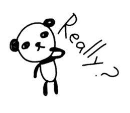 Greeting Panda -English sticker #1077873