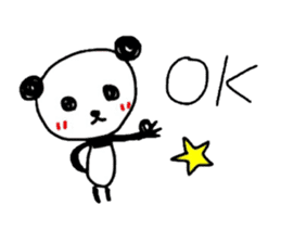Greeting Panda -English sticker #1077875