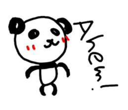 Greeting Panda -English sticker #1077876