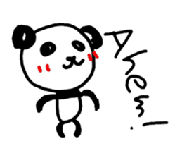 Greeting Panda -English sticker #1077876