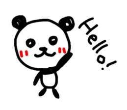 Greeting Panda -English sticker #1077878