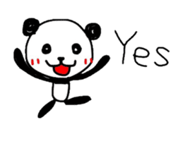 Greeting Panda -English sticker #1077879