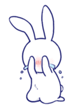 The rabbit get lonely easily (English) sticker #1078466