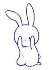 The rabbit get lonely easily (English) sticker #1078467