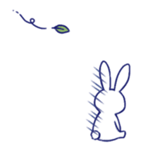 The rabbit get lonely easily (English) sticker #1078472