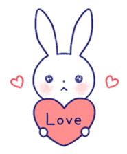 The rabbit get lonely easily (English) sticker #1078474