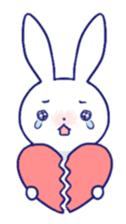 The rabbit get lonely easily (English) sticker #1078475