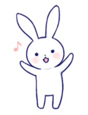 The rabbit get lonely easily (English) sticker #1078478