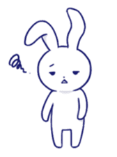 The rabbit get lonely easily (English) sticker #1078479