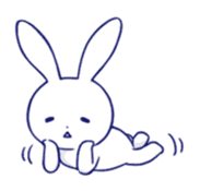 The rabbit get lonely easily (English) sticker #1078486