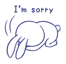 The rabbit get lonely easily (English) sticker #1078487
