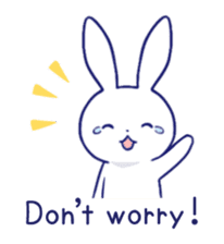The rabbit get lonely easily (English) sticker #1078489