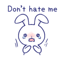 The rabbit get lonely easily (English) sticker #1078490