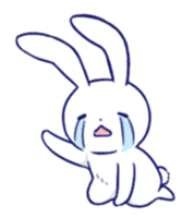 The rabbit get lonely easily (English) sticker #1078491