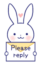 The rabbit get lonely easily (English) sticker #1078494