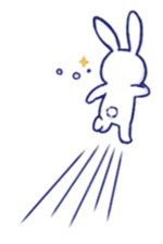 The rabbit get lonely easily (English) sticker #1078500