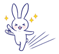The rabbit get lonely easily (English) sticker #1078501