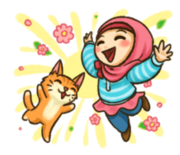 Hijabers & Kitty sticker #1081306