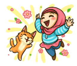 Hijabers & Kitty sticker #1081306