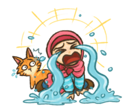 Hijabers & Kitty sticker #1081308