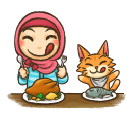 Hijabers & Kitty sticker #1081310
