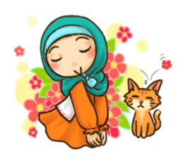 Hijabers & Kitty sticker #1081317