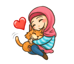 Hijabers & Kitty sticker #1081318