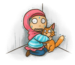 Hijabers & Kitty sticker #1081324