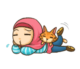 Hijabers & Kitty sticker #1081329