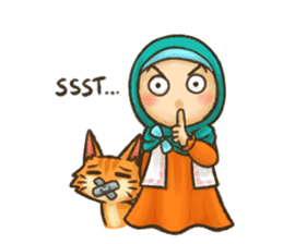 Hijabers & Kitty sticker #1081340