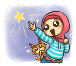 Hijabers & Kitty sticker #1081341