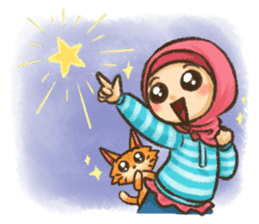Hijabers & Kitty sticker #1081341