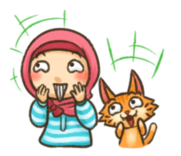 Hijabers & Kitty sticker #1081342
