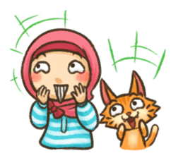 Hijabers & Kitty sticker #1081342