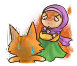 Hijabers & Kitty sticker #1081343