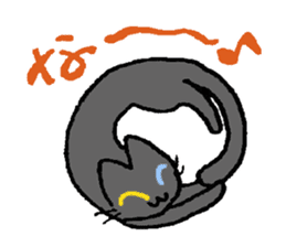 The odd eye Oddy is a black cat. sticker #1083443