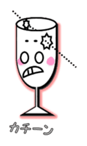 animate cocktail glasses: Mr.Stem's mate sticker #1085554